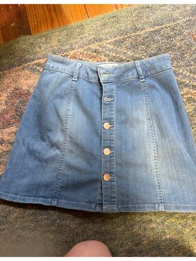 Celebrity Pink Light Blue Denim Skirt with Interior Label